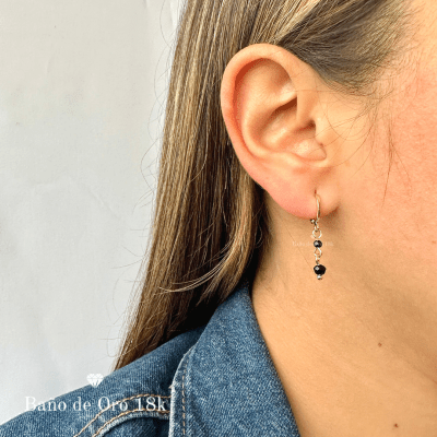 Argollas Baño Cristales Negro1