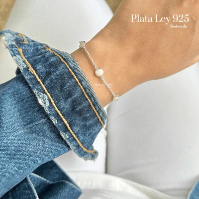 Pulsera Rodinado Piedra Nácar1