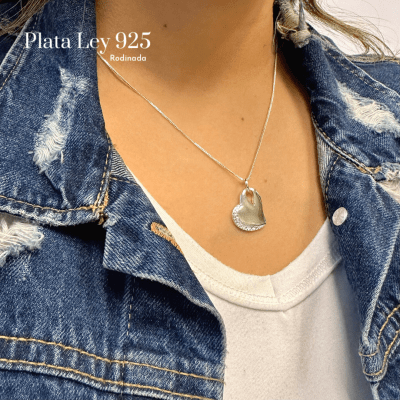 Collar Plata Rodinada Amor1