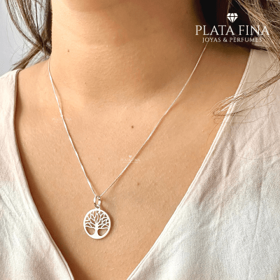 Conjunto de Plata Arbol Silueta1