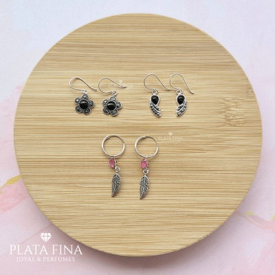 Set de Aros Resina y Piedras1