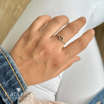 Anillo Plata Corazón Envejecido1