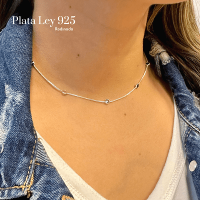 Chockers Plata Rodinada Colores1