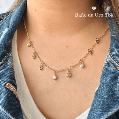 Collar Baño Dije de Corazón1