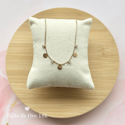 Collar Baño Medallas y Circonitas1