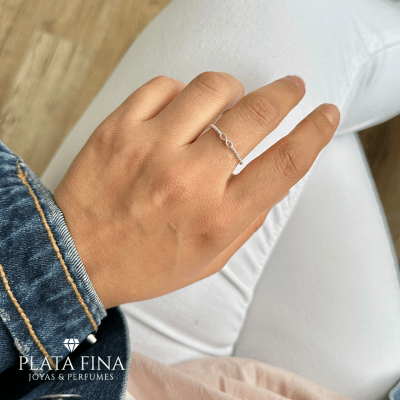 Anillo Plata Mini Infinito1
