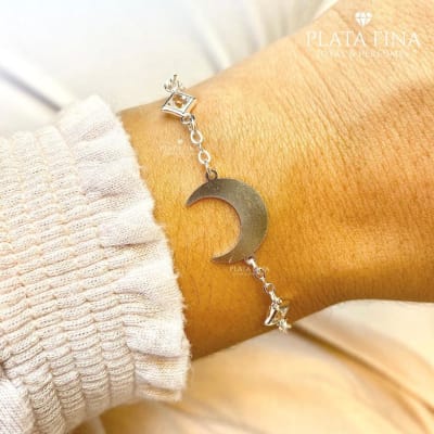 Pulsera Moon Circón Blanco1