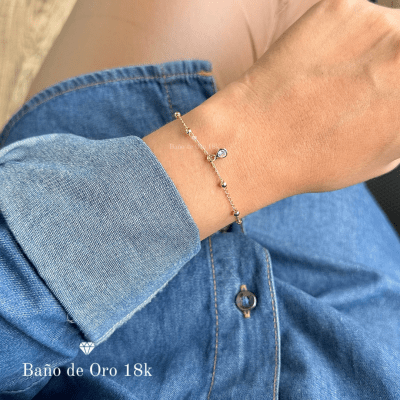 Pulsera Baño Punto de Circonita1