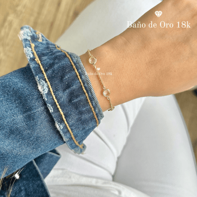 Pulsera Baño Argollitas y Circonitas1