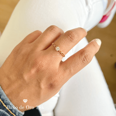 Anillo Baño Solitario Circón1