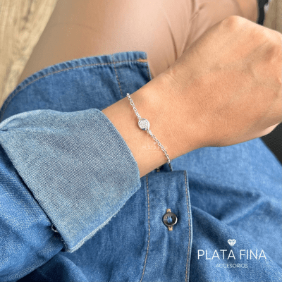 Pulsera Plata Punto de Luz1