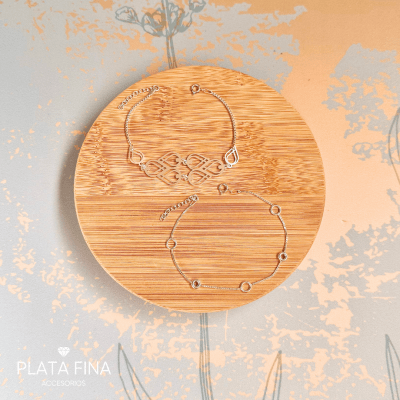 Set Plata Pulseras Mandala y Circulos1