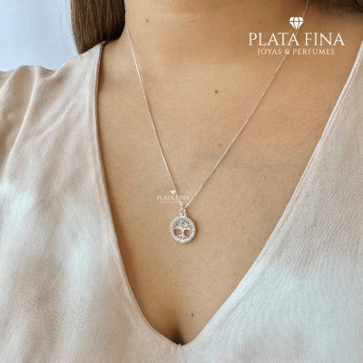 Conjunto Plata Arbol y Circonitas1