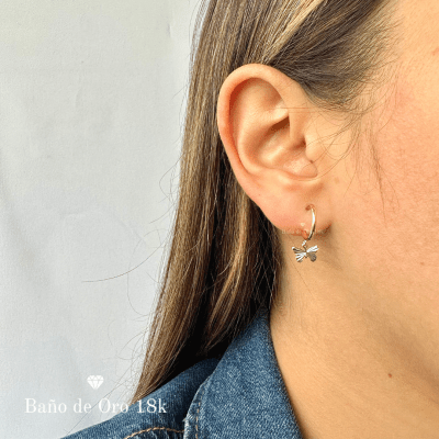 Argollas Baño Dije de Mariposa1