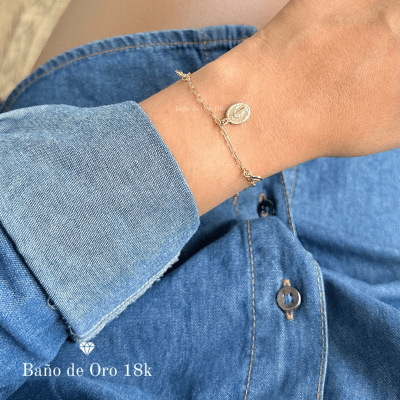 Pulsera Baño Virgen con Circonitas1