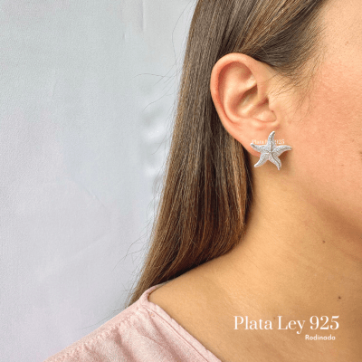 Aros Plata Rodinada Estrella de Mar1