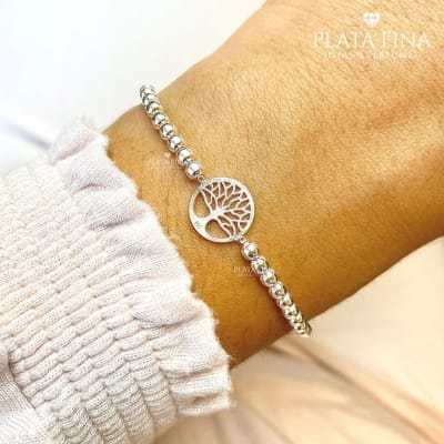 Pulsera Árbol Vida Pelotitas1