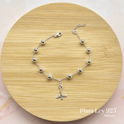 Pulsera Plata Rodinada Espíritu Santo1