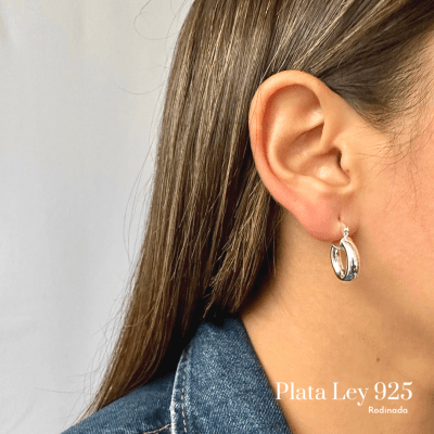 Argollas Plata Rodinada Mini Gruesa1