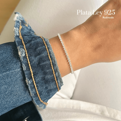 Pulsera Plata Rodinada Circonitas1