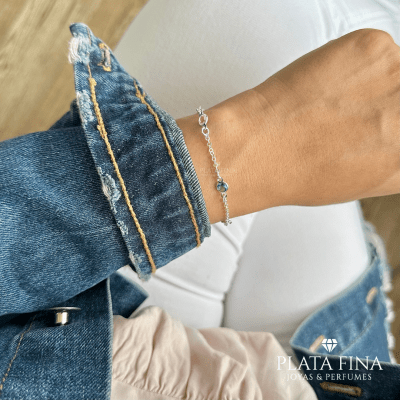 Pulsera Plata Circón Colores1
