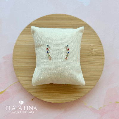 Trepadores Plata Circonitas Colores1