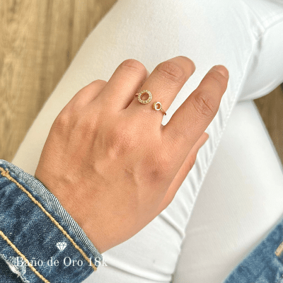 Anillo Baño Circular y Circón