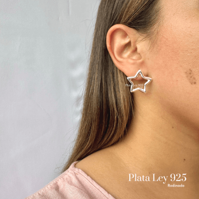 Aros Plata Rodinada Estrella1