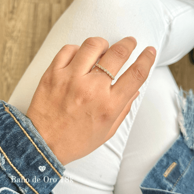 Anillo Baño Cintillo con Circonitas1