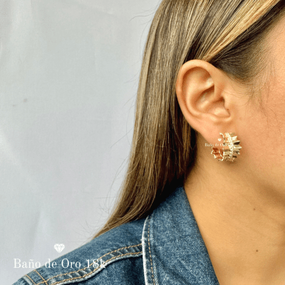 Argollas Baño Circonita Espiga1