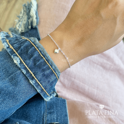 Pulsera Plata Mini Corazón1