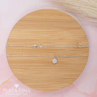 Collar Plata Rodinada Piedra Natural1