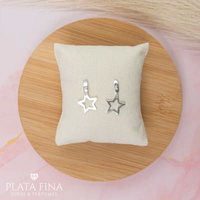 Aros Plata Largos Estrellas1