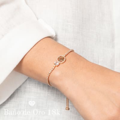 Pulsera Baño Cleef Circonitas