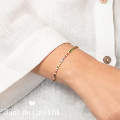 Pulsera Baño Mini Circón Colores1