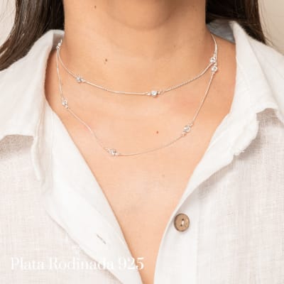 Collar Rodinado Maxi Circonita Luz