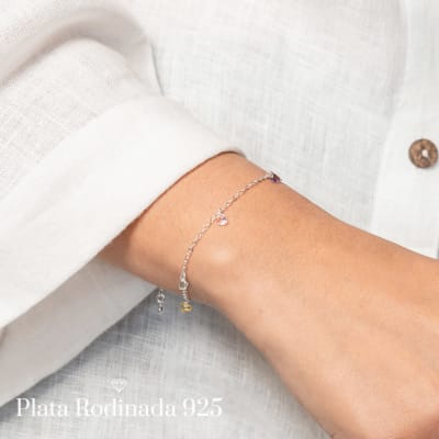 Pulsera Rodinada Circonitas Colores