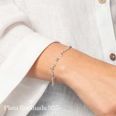 Pulsera Rodinado Estrellas y Circonitas1