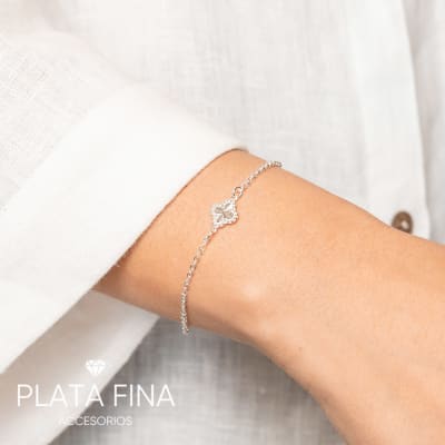 Pulsera Plata Cleef Satinada1