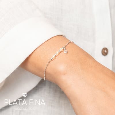 Pulsera Plata Perlas y Circonitas1
