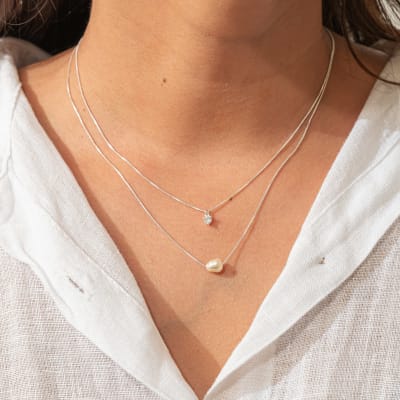 Collar Plata Rodinada Circonita y Perla1