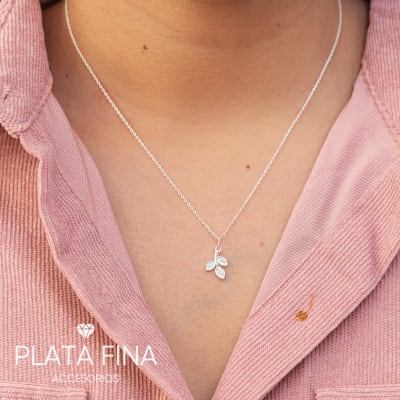 Collar Plata Mini Hojitas1