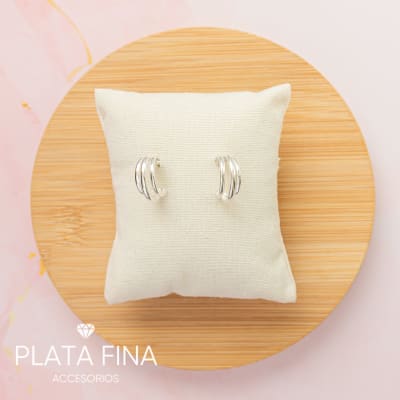 Argollas Plata Diseño Triple1