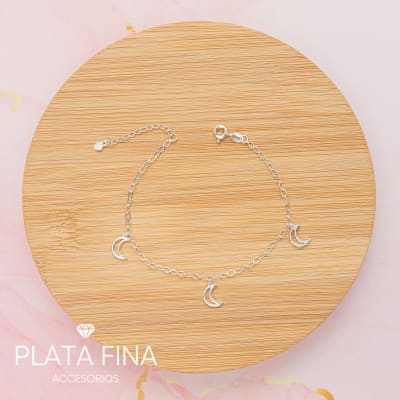 Pulsera Plata Dijes de Luna1
