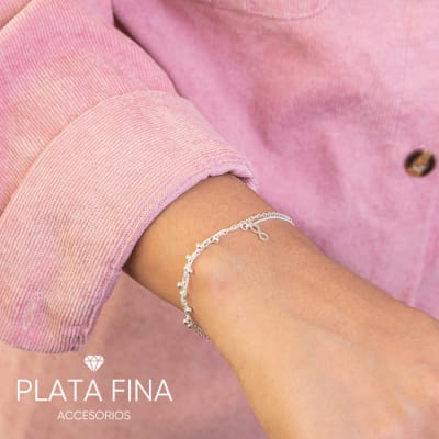 Pulsera Plata Entrelazada con Infinito1