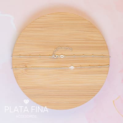 Collar Plata Mini Arbol con Bolita2