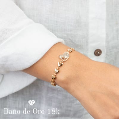 Pulsera Baño Circonitas Amor1