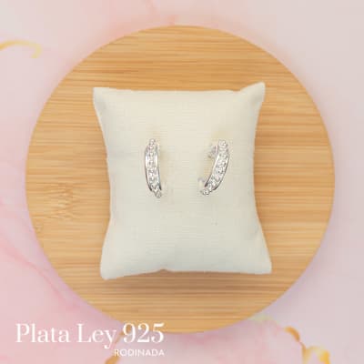 Argollas Plata Rodinada Maxi con Bolitas1