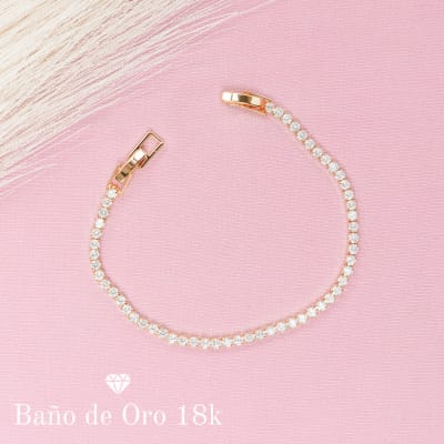 Pulsera Baño Circonitas Blancas