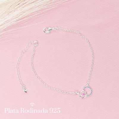 Pulsera Rodinado Circonitas Colores2